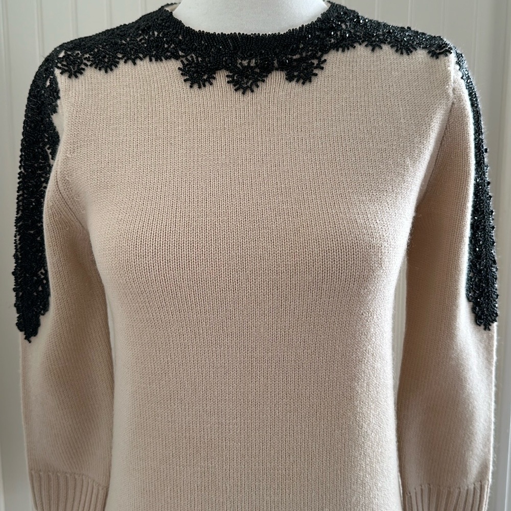 J. Crew Collection Beaded Merino Wool Sweater